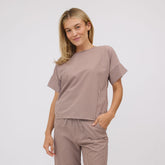 Boss Tee, Toffee Gingham