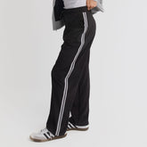 Trouser Track Pants, Black and White Stripe