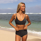 Black Sparkle High-Waisted Bottoms