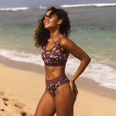 Bleacher Almost Cheeky Midi Bottoms, Walnut Micro Floral
