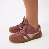 Gola Hawk Suede Sneakers, Brown Rose/Chalk