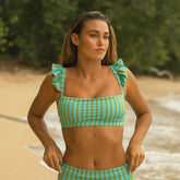 Kiwi Stripe Bella Crop Top
