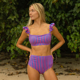 Berry Stripe Bella Crop Top