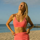 Rise Bikini Top, Pink Sparkle