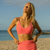 Rise Bikini Top, Pink Sparkle