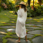 Cascade Tie Cover-Up Long, White