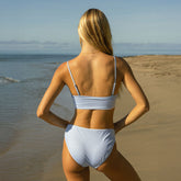 Rise BIkini Top, Sand Bar Blue