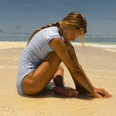 Tuxedo One-Piece, Sand Bar Blue