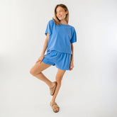 Oversized Jersey Tee, Cobalt Terry