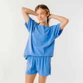 Oversized Jersey Tee, Cobalt Terry