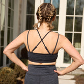 Double Exhale Bra, Charcoal