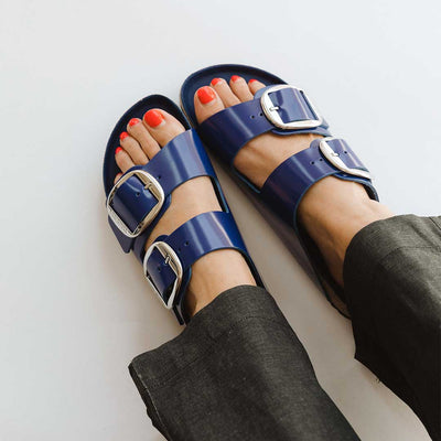 Birkenstock Arizona Big Buckle-High Shine Cobalt