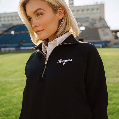 BYU Oxford Zip-Up, Black