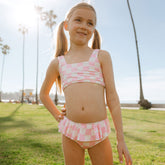 Mini Olivia Two-Piece Set, Pink Check