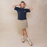 BYU Atlas Ribbed Blouse, Navy