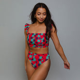 Geo Pink Bella Crop Top