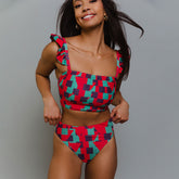 Geo Pink Bella Crop Top