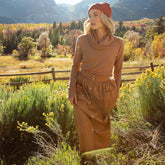 Maxi Button Skirt, Camel
