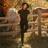 Short Sleeve Button Down, Black