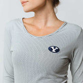 BYU Go Long Crew, Sweet Stripe