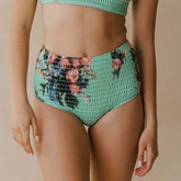Rose Mint Smocked High-Waisted Bottoms