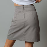Canvas Skirt, Houndstooth
