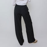 Audrey Trouser, Navy Pinstripe