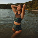 Sea Petal Ruched High-Waisted Bottoms