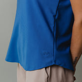 Ribbed Basic Crew Neck Tee, Cobalt