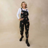 Rose Black Classic Overall Jumpsuit