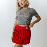 Utah Boyfriend Tee, Grey Till I Die