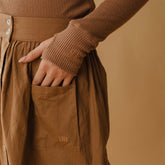 Maxi Button Skirt, Camel