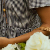 Arroyo Dress, Navy Gingham