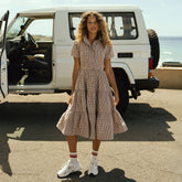 Arroyo Dress, Brown Gingham