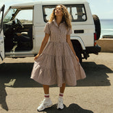 Arroyo Dress, Brown Gingham