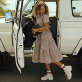 Arroyo Dress, Brown Gingham