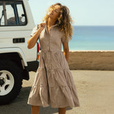 Arroyo Dress, Brown Gingham