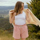Jab Shorts, Red Seersucker