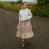 Salinas Skirt, Brown Gingham