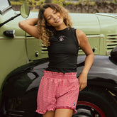 Disney Minnie Lake Shorts, Red Check