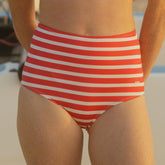 Red/White Stripe High-Waisted Bottoms