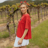 Disney Minnie Oversized Tee, Red