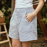 Harvest Shorts, Navy Seersucker