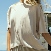 Perfect Oversized Bamboo Tee, Taupe