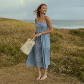 Cabo Midi Dress, Dusk Blue