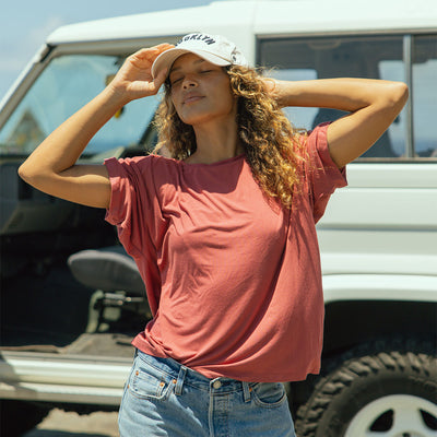 Perfect Oversized Bamboo Tee, Scarlet