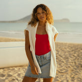 The Margot One-Piece, Red Terry