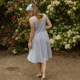 Sonata Dress, Navy Seersucker