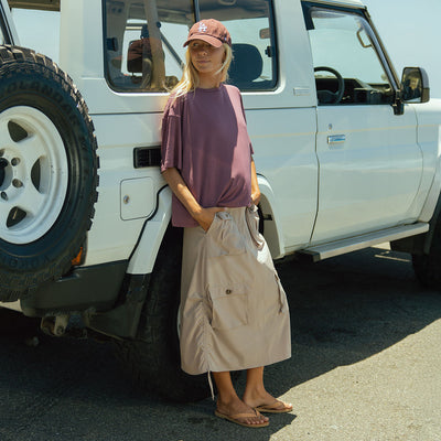 Perfect Oversized Bamboo Tee, Plum