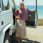 Perfect Oversized Bamboo Tee, Plum